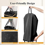 Large Laundry Hamper, 100L Waterproof Laundry Basket with Lid and Removable Bag, Collapsible Tall Clothes Hamper with Bamboo Handles for Clothes Toys in Dorm Bedroom Bathroom, Black