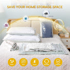 Vacuum Storage Bags with Electric Air Pump, 20 Pack (5 Jumbo, 5 Large, 5 Medium,5 Small) Space Saver Bag, Space Saver Bag, Vacuum Sealer Bags for Clothes, Blanket, Duvets, Pillows, Comforters, Travel