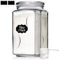 ComSaf 78 oz Glass Jars with Lids, 2.4 QT Large Glass Food Storage Containers with Lids, Tall Flour Sugar Storage Containers, Half Gallon Jar Wide Mouth for Kitchen Storage, large cookie jar