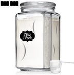 ComSaf 78 oz Glass Jars with Lids, 2.4 QT Large Glass Food Storage Containers with Lids, Tall Flour Sugar Storage Containers, Half Gallon Jar Wide Mouth for Kitchen Storage, large cookie jar