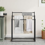 Honiter Towel Racks for Bathroom, 3 Tier Wide Towel Drying Rack Outdoor, Free Standing Towel Rack, Pool Towel Blanket Stand and Display Rack for Oversized Bath Towels, Black