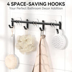 YASONIC Shower Caddy Adhesive, Rustproof Shower Shelves for Inside shower, No Drilling Bathroom Organizers and Storage, 6 Pack Large Capacity Bathroom Caddy for Kitchen & Home Decor-XXL Size