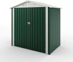 Outdoor Storage Shed, Weather Resistant Garden Shed with Gable Roof & Grid Window, Multi-Use Shed for Bikes, Lawn Mowers, Patio Supplies & Pet Shelter (Green, 6×4FT)