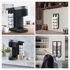 2Pcs Coffee Pod Holder for Keurig K-Cup, Side Mount Storage Organizer, Wall Mount Design, Space Saving K cup holder, Perfect for Counters Small Space(2 Packs/for 16 K Cups)