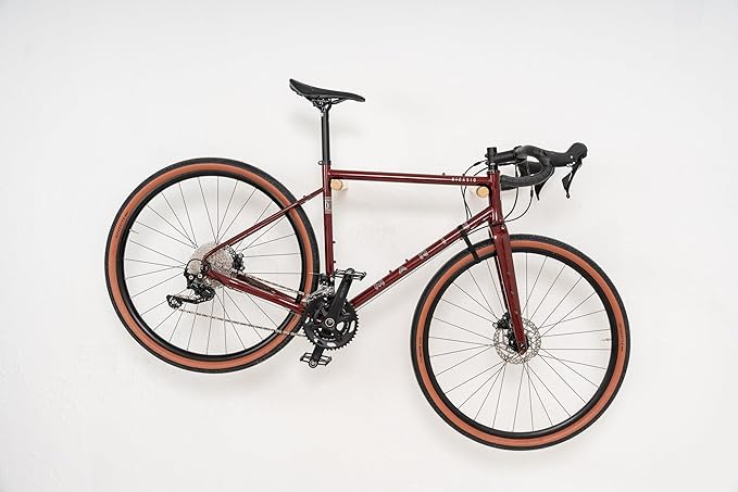 SELVA Rack - Wooden Wall Mount for Bicycle. in Different Sizes and 3 Colors: Natural Pine, Black and White (Natural Pine, 11" 13/16)