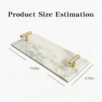 Marble Napkin Holder,Guest Towel Holder, Multi-Functional Tray for Bathroom & Kitchen Countertop, Stylish Home Decor Accessory