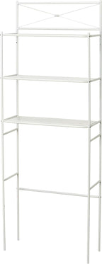 Zenna Home Over the Toilet Storage Shelf Space Saver, Behind Toilet Bathroom Organizer and Storage, Metal Bathroom Organizer with 3 Shelves, White