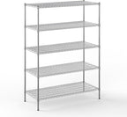 24" Deep x 54" Wide x 74" Height Wire Shelving Kit | 5-Tier | NSF Commercial Storage Rack Unit