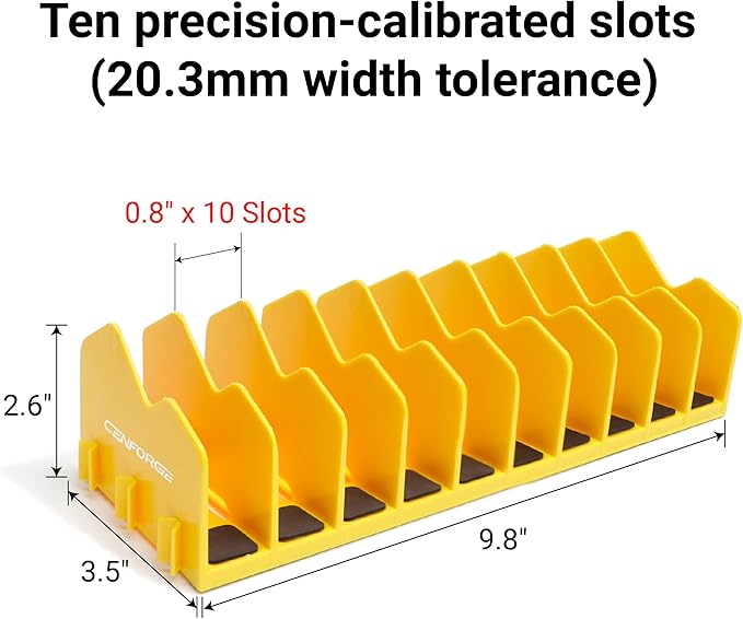 Cenfoge Plier Organizer, Plier Rack, Plier Holder and Cutter Organizer with Non-Slip Rubber Base, PlierOrganizer for Tool Box Drawer, 40 Slots, Tool Storage, Plier Rack (4 PC-Yellow)