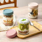 NETANY 12-pack 16oz Glass jars with Airtight Lids, Overnight Oats Containers with Lids, Wide mouth Mason Salad jars, Glass Food Storage Containers for Snacks Yogurt Spice Sugar