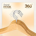 Utopia Home Premium Wooden Hangers 50 Pack - Durable & Slim Coat Hanger - Suit Hanger with 360-Degree Rotatable Hook - Wood Hangers with Shoulder Grooves (Natural Color)
