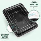 Glotoch Meal Prep Containers with Lids, Plastic food storage containers Reusable, 1-compartment BPA-free, Bento boxes for portion control & takeout, Microwave/freezer/dishwasher safe (50 pack, 32 oz)