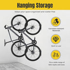 MaxxHaul 51186 Wall-Mounted Bike Rack – Heavy-Duty Steel Bicycle Hanger with TPE Hook – 66 lb Capacity, Space-Saving Vertical Storage for Garage or Apartment – Includes Mounting Hardware