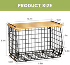 Wire Fruit Basket for Kitchen Storage: Hanging and Counter Basket for Vegetable Produce - Potato and Onion Storage for Pantry 3 Pack