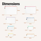 Amazon Basics 30-Pack Mesh Zipper Pouch Bags, 8 Sizes Assorted Colors Storage Organizers, Multipurpose Clear Travel Document Bags for Office Home School Organization