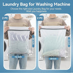 Large Mesh Laundry Bags for Delicates, 4Pcs Laundry Bags Mesh Wash Bags, Delicate Laundry Bag, Travel Clothing Storage Bags for Cruise, Camping, College (2XL,2L)