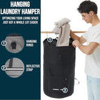 Laundry Backpack Heavy Duty, 115L Extra Large Laundry Bag with Straps, Dorm Room Essential for Guys, Backpack Laundry Bags with 4 Pockets, Laundry Hamper Bags for College Dorm, Apartment, Laundromat
