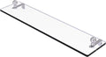 Allied Brass MA-1/22 Mambo 22 Inch Vanity Beveled Edges Glass Shelf, Satin Chrome