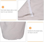 Farmhouse Fabric Liner Replacement, Effectively Protect Clothing for Woven Laundry Basket Washable Cloth Insert for Bedroom Bathroom Hampers Fit Basket Cloth Insert