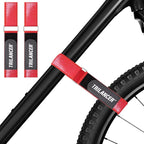Trilancer Bike Rack Straps with Extra-Wide Silicone Anti-Slip Coating, 2-Pack Adjustable Bike Wheel Stabilizer Strap with Hook and Loop for Car and Wall Mount, Transportation and Storage (26''x1.5'')