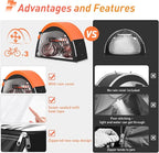 Upgraded Bike Tent with Rain Cover, Portable Outdoor Storage Shed for 2 Bikes, 210D Oxford Fabric PU4000 Waterproof, Bike Shed/Bike Cover for Motorcycles, Garden Tools, Lawn Mower