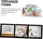 Punch-Free Stainless Steel Storage Rack with Non-Marking -Mounted Organizer Shelf 11.81X4.72X4.33In for Bathroom Kitchen Shower Space Saving