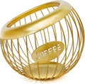 Coffee Pod Holder for Counter - Large Capacity Keurig K-Cup Organizer, Nespresso Vertuo Coffee Station Organizer, Metal Coffee Pods Storage, Coffee Bar Accessories and Decor (Gold)