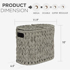 Toilet Paper Storage with Double Lid, Toilet Paper Basket for Storage, Waterproof & Freestanding Tissue Holder for Bathroom, 4 Rolls, Grey