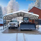 20x30 FT Metal Carport Canopy Heavy Duty with Reinforced Base and Galvanized Steel Roof & Frame, Garage Shelter for Cars, Boats and Trucks