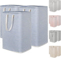 Lifewit 3 Pack Laundry Basket 80L Each, Collapsible Clothes Hamper with Reinforced Handles, Freestanding Waterproof Design for Bedroom and Laundry Room, Blue 240L Total
