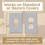 BeraTek Power Perch Wall Outlet Shelf | Declutter & Reclaim Counter Space | Bedroom & Bathroom Organizing Shelves | Alexa Echo Dot Holder, Router Shelf, Holds Electric Toothbrush | Gray, 1-Pack