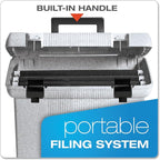 Pendaflex Portable File Box, 11"H x 14" W x 11 1/8" D, Granite (41747)