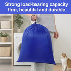 OTraki Medium Laundry Bag 20x24 Inch Drawstring Travel Laundry Bags Durable Dirty Clothes Organizer Machine Washable Delicates Lingerie Wash Bags Drying do not exceed 176℉ Blue