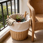 LOGOFUN Removable Laundry Basket Liner Washable Cloth Insert Replacement Cover for Home Parties and Seasonal Decoration