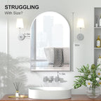 Recessed Medicine Cabinet for Bathroom,Brushed Nickel Arched Medicine Cabinet with Mirror,Arch Mirrored Medicine Cabinets Recessed,Bathroom Mirror with Storage,Open from Left to Right 20x30