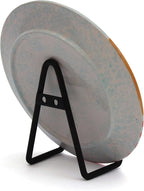 Milltown Merchants™ Metal Display Stand - Free Standing or Wall Mounted Decorative Plate Holder - Versatile Plate Hanger Stand - Black Metal Plate Stand (4 Pack, Small)