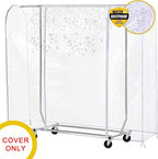 Ruibo Clear Garment Rack Cover for Clothes Rack Cover with 2 Durable Zipper/Clothing Waterproof, Dustproof Protector (S:47.2x20x60 inch)