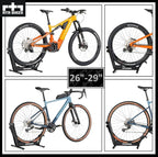 Brutus Professional Bike Floor Stand – Heavy Duty Steel Rack for E-Bikes & MTB up to 66 lbs (30kg) – Fits 26-29" Wheels & Tires up to 2.8" – Garage Storage & Wash