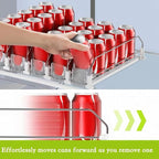 Drink Organizer for Fridge,Self Pushing Fridge Drink Organizer,Automatic Drink Dispenser for Fridge-Holds up to 30 Cans