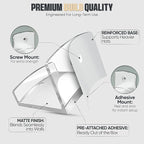 Modern JP Adhesive Hat Hooks for Wall (6-Pack) - Cowboy Hat Rack, Wide Brim Hat Organizer, Strong Hold Hat Hangers for Wall - Clear