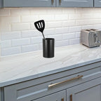 UPKOCH Black Kitchen Utensil Holder Countertop Organizer Compact Storage Tube for Flatware and Cutlery Kitchen Caddy for Utensils