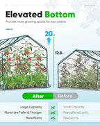 Quictent Mini Greenhouse, Portable Quick-Setup Small Tabletop Waterproof UV Protected PVC Cover Shelter for Outdoors/Indoors W/ Raised Base for Garden Plant Seed Starting, 71"x36"x36" Clear