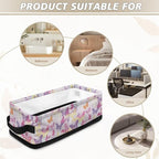 Decorative Baskets for Organizing, Narrow Storage Bins Toilet Paper Baskets Collapsible Fabric Basket Caddy for Shelf Counter Closet Accessories and Decor, Butterfly Violet Pink Yellow