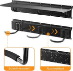 TORACK Wall Mounted Bike Storage Rack with Shelf, 6 Bikes Hangers for Garage, Space Saving Bike Rack Wall Mount, Holds Up to 600 lbs
