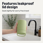 Amazon Basics Insulated Stainless Steel Food Jar, For Hot and Cold, Leak Proof, 16 ounces, Olive