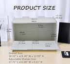 7 Tier Adjustable Shelves Office Desk Organizer,Wooden Desk File Organizer, Letter Tray, Document Letter Mail Tray Sorter, White/Black (White-7tray(with 6 Adjustable Shelves))