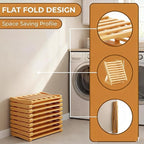 2/3/4/5/6/7/8/9 Tier Bamboo Folding Shoe Rack,2026 New Bamboo Foldable Shoe Rack,no Installation Required,Vertical Multi-Layered Organizer,Space-Saving for Entryways& Balconies (Primary Color, 2)
