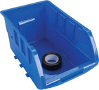 Performance Tool W5193 Half Bulk Bin Storage Rack with 32 Large and Small Bins for Easy Garage Organization of Tools, Parts, Hardware, and More, Red and Blue