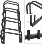 WALMANN 4 Bikes Floor Bike Stand, Bike Parking Rack Garage Bike Storage Stand Indoor/Outdoor 22-28" Wheel Stand, Max. Tire Width 2.1"