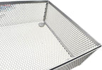 HAHIYO Stackable Mesh Tray Cup 6 x 6 x 2 inches Sturdy Container for Desk Drawer Organizer Collection for Home Office School kitchen Soft Foam Feet No Sharp Edges 2 Pack Silver